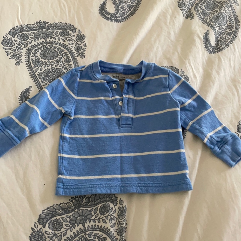 Light blue striped Janie and jack Henley